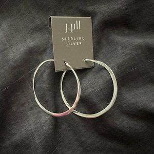 NWT J.Jill Sterling Silver Hoops